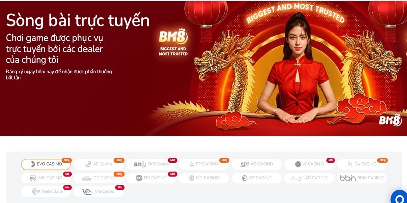 Sảnh live casino hấp dẫn